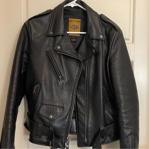 Schott Women's 23" Waxy Natural Grain Cowhide Perfecto® Leather Jacket 536W